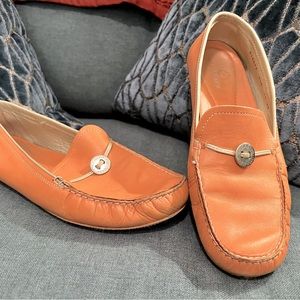 Cole Haan Orange Leather Loafers